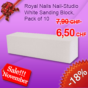 Nail-Studio White Sanding Block, Pack of 10 6,50 CHF, Royal Nails Discount Online-Shop