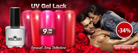 34% Rabatt auf RoyalNails UV Gel-Lack, Permanent Nagellack "Sexy Valentine"